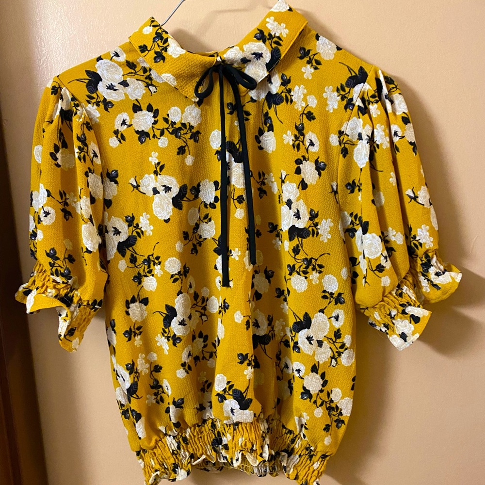 High Neck Floral Crop Top